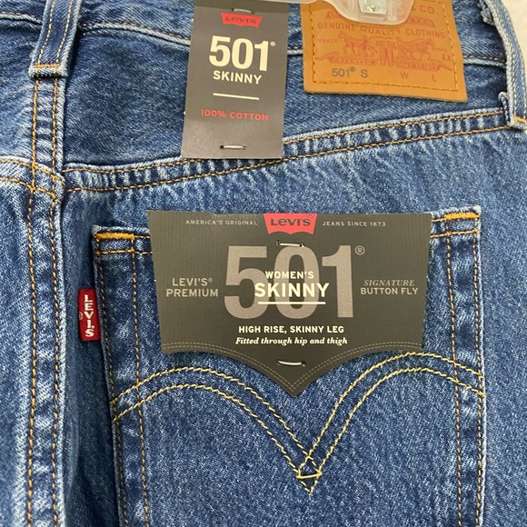 💥PRICE⬇️ LEVI’S - Women’s 501 Skinny Jeans - size 28x28 - Picture 8 of 13